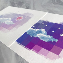 Day and Night Pixel Art Print Set of 2 Lottie Suki 