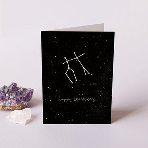 Gemini Zodiac Birthday Card | 21st May - 20th June Cards Lottie Suki 