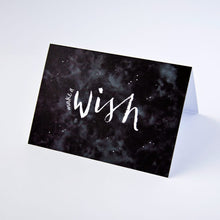 Monochrome 'make a wish' greetings card